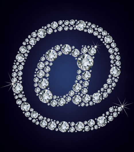 vector de símbolo de diamantes