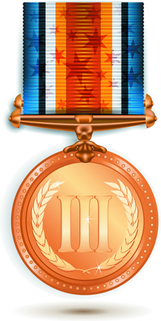 diferente conjunto vectorial de medalla de premio 6
