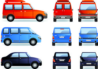 vector de diseño de coches diferentes