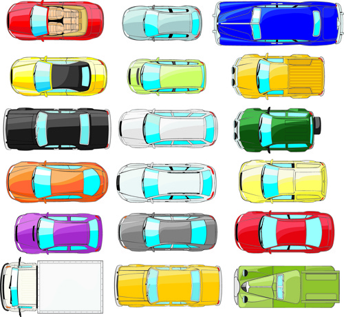 vettore di diverse auto