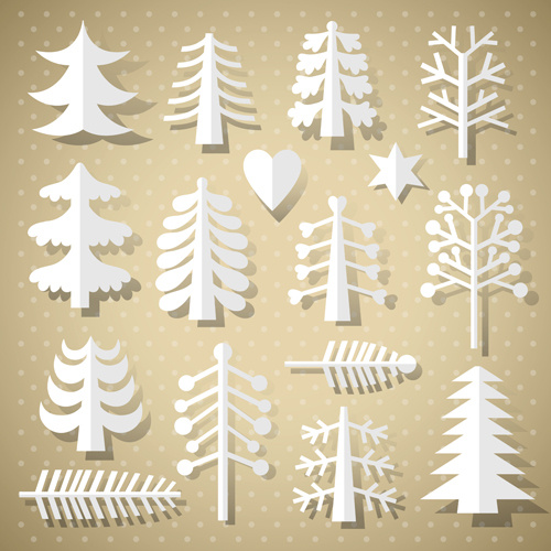 árvore de Natal diferente projeto vector
