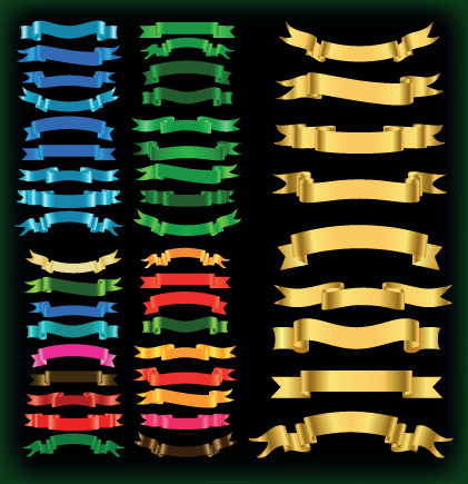 Different Colored Ribbons Vector Different Colored Ribbons Vector