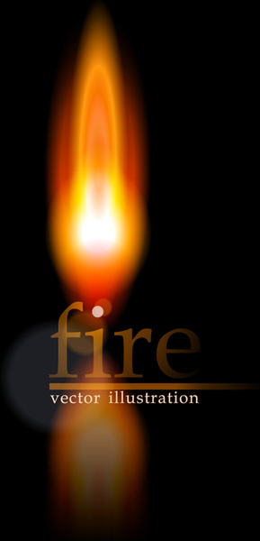 illustrazione vettoriale di fuoco differenti set