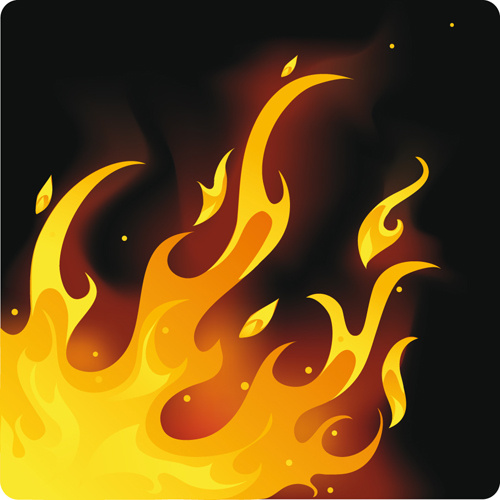 set de différents incendies vector illustration