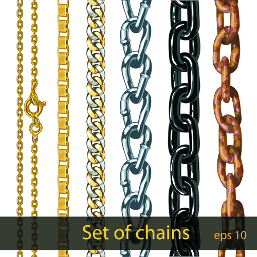 diferente conjunto vectorial de bordes de cadena metálica 4