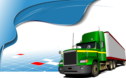 ilustrasi vektor truk yang berbeda