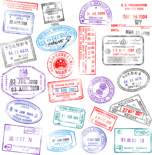 farklı Pasaportlar şablon vektör