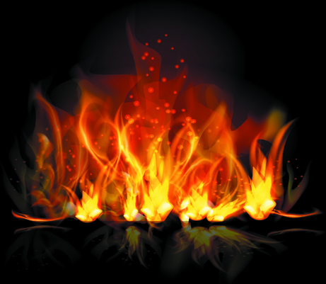 Different Shapes Of The Fire Elements Vector
