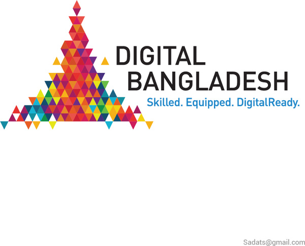 logotipo de bangladesh digital