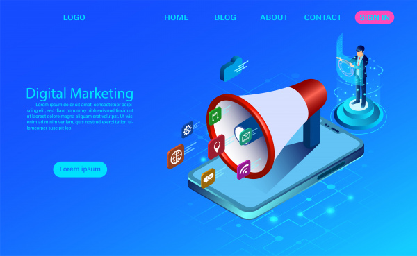 koncepcja marketingu cyfrowego dla banner i strony internetowej analizy biznesowej strategii treści i zarządzania mediów cyfrowych kampanii płaski wek