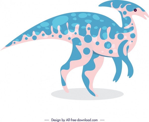dinosaurio parasaurolophus de fondo icono dibujos animados sketch