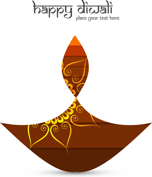 vector de fondo de Diwali colorfu tarjeta decorativel