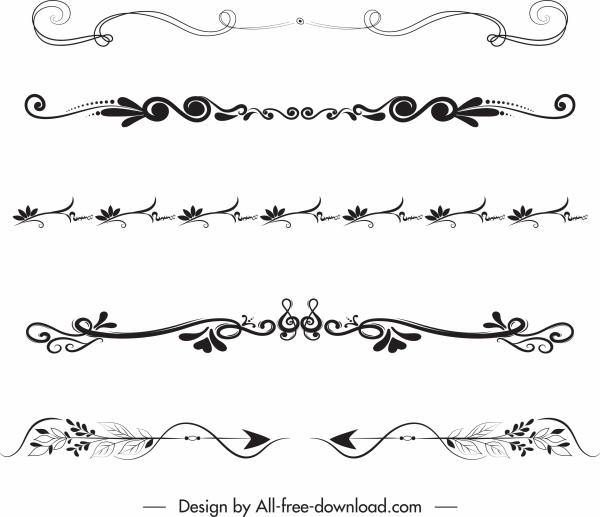 document éléments décoratifs classique symétrique répétition courbes décor