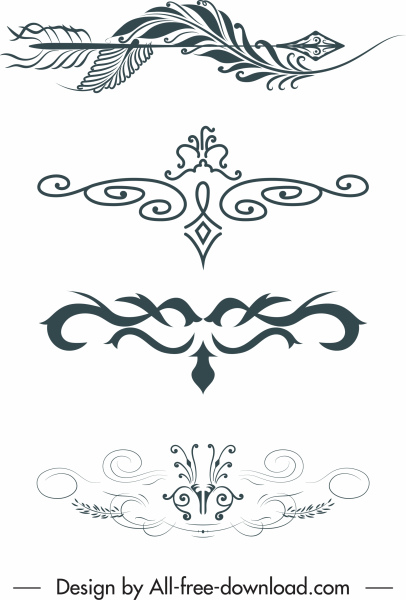 document modèles décoratifs symétrique symmétrique croquis rétro élégant