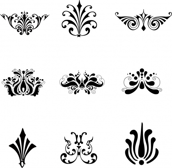 Éléments de conception de documents Courbes symétriques classiques décor