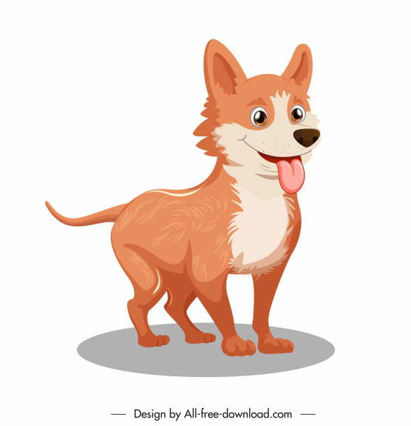 Hund-Symbol niedlichen Cartoon Skizze