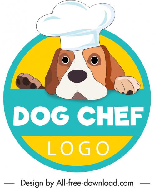 Hund-Logo-Vorlage lustige Stil Dekor