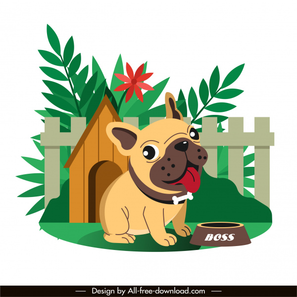 Doggy Painting Cute Cartoon Sketch-vector Cartoon-free Vector Free Download