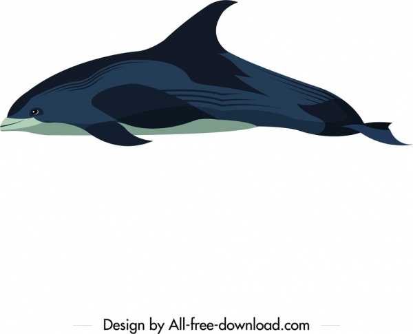 Dolphin Animal Icon Colored Cartoon Sketch-vector Cartoon-free Vector Free  Download