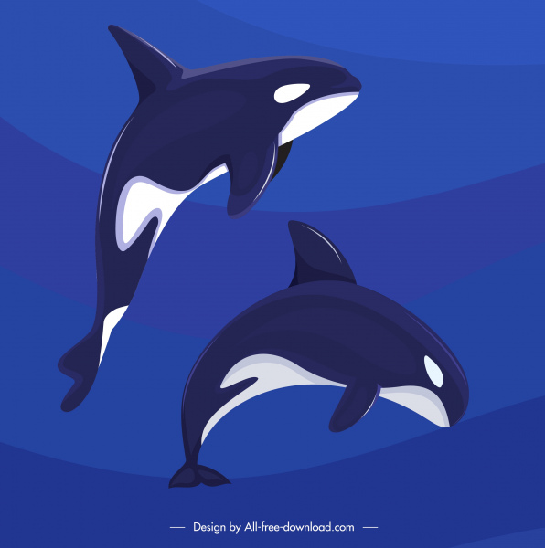 Delfines Fondo Movimiento Oscuro Azul Dibujo Del Bosquejo-Vector Fondo-vector  Libre Descarga Gratuita