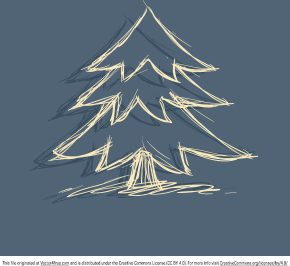 doodle pohon Natal