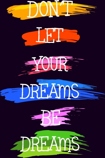 Traum Slogan Banner Grunge bunten Farben Dekoration