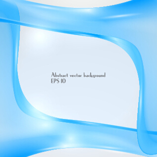 動的な透明青リボンのベクトルの背景