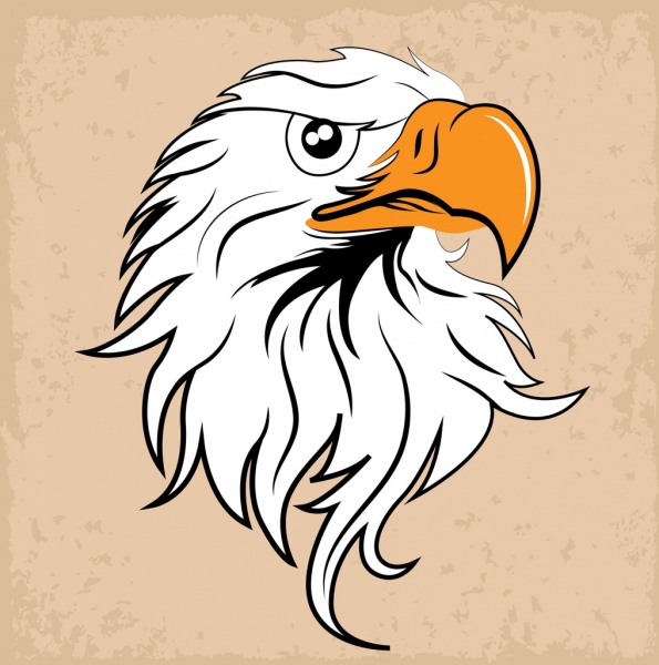 Eagle kepala ikon gaya klasik desain