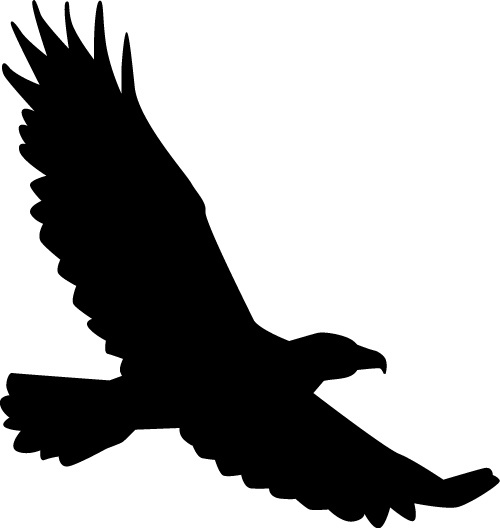 ilustração em vetor silhueta águia