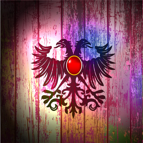 Adler-Symbol auf alten hölzernen Hintergrund