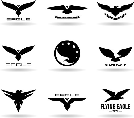 Adler Logos riesige Sammlung Vektoren