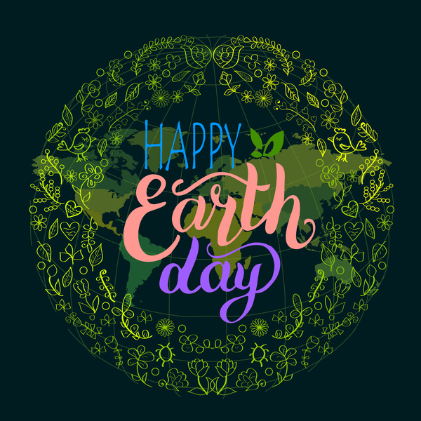 Earth Day-Banner-Design mit abstrakten Welt