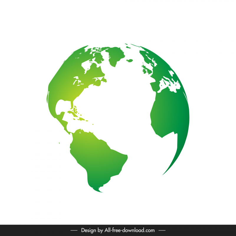 Tag der Erde Designelement elegante 3d grün weiß globus skizze