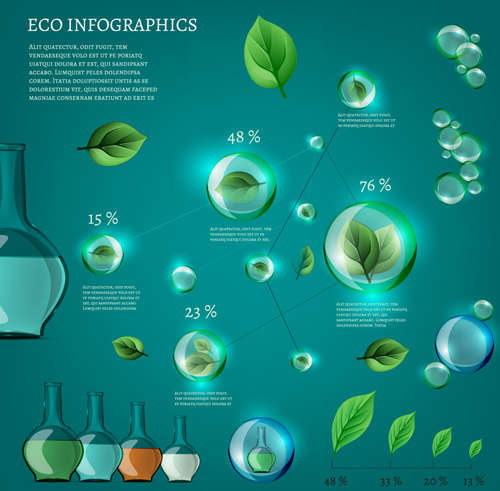 Eco data infographic vektor template