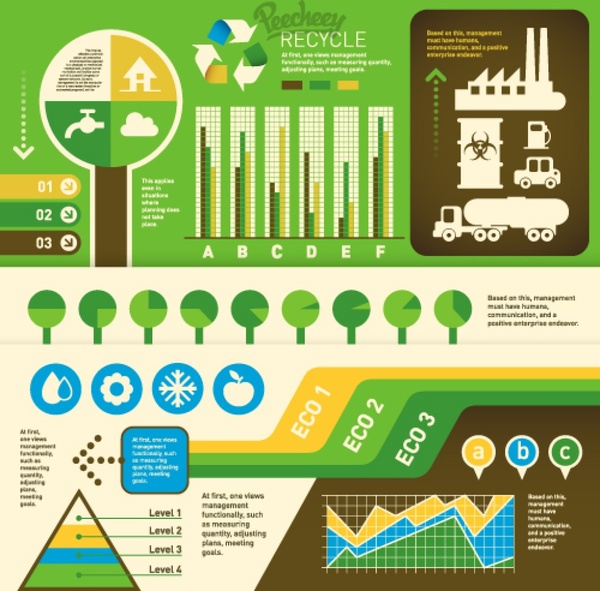 Eco-grüne Infografiken