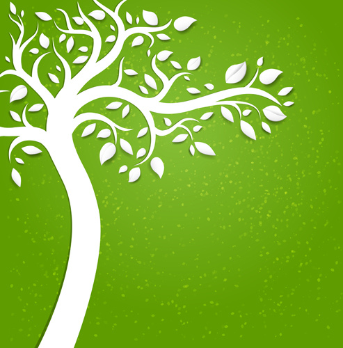 Eco gaya alami pohon latar belakang vektor