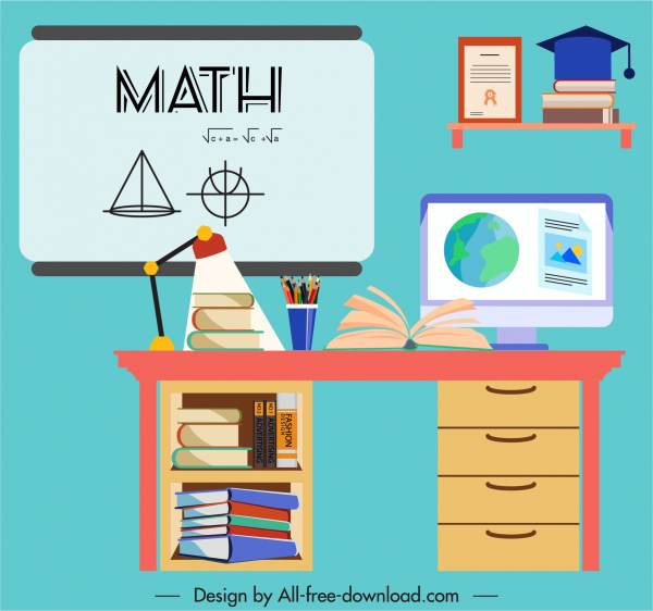 educação fundo aprendizagem elementos Ketch colorido Flat design