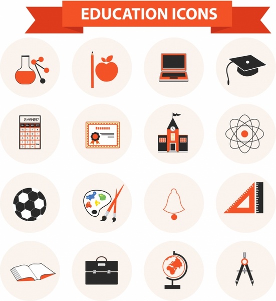 ícones de educação