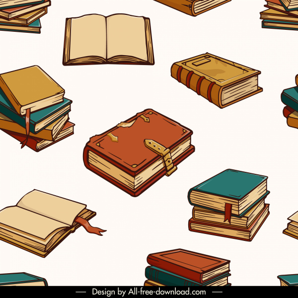 libros de plantillas de patrones educativos boceto retro 3d