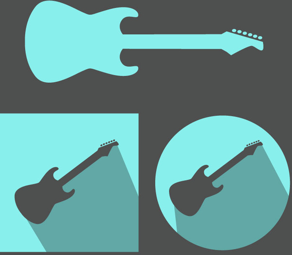 elektro gitar vektör simgesi tasarım