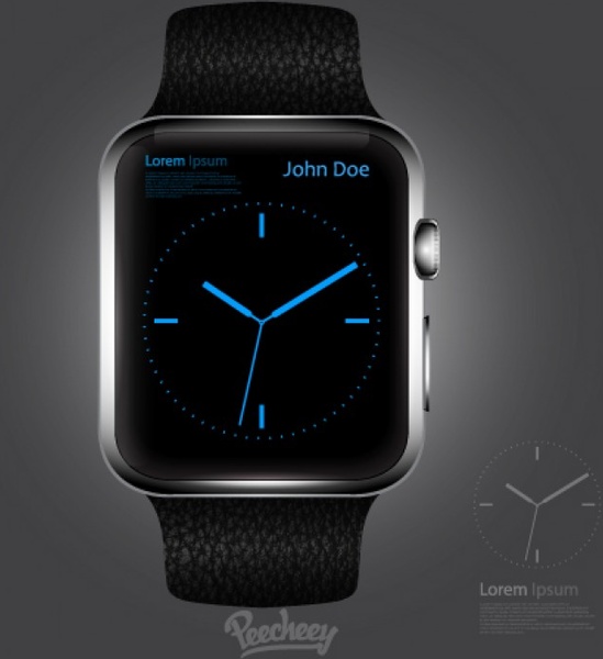Elegante diseño de maqueta de reloj inteligente de Apple