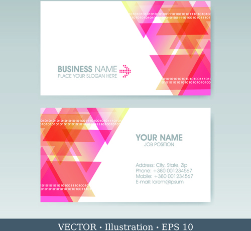 elegan kartu bisnis vektor ilustrasi set