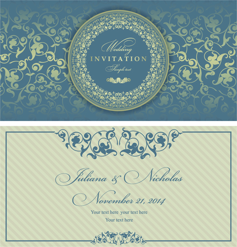 vector de diseño elegante invitaciones estilo vintage