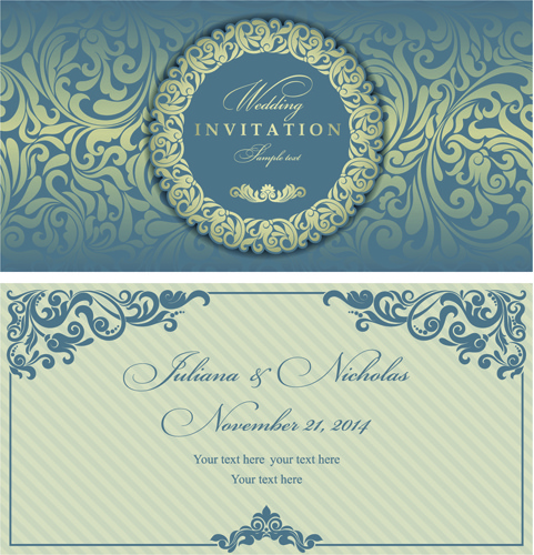 vector de diseño elegante invitaciones estilo vintage