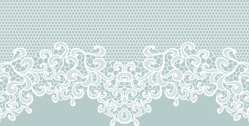 Elegante encaje blanco vector background