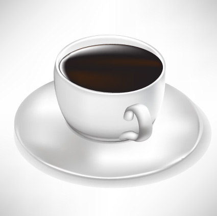 Elements Tasse Kaffee und heiße Schokolade Vektor Set