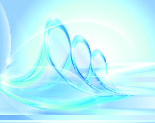 elemen kaca biru abstrak latar belakang vektor