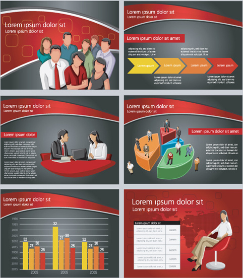 Elemen vektor template bisnis Infografis