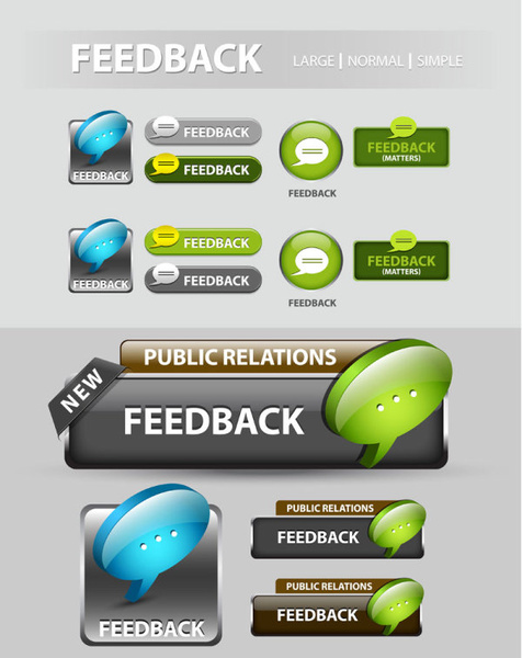 Elemente des kreativen Web Button Design Vektor