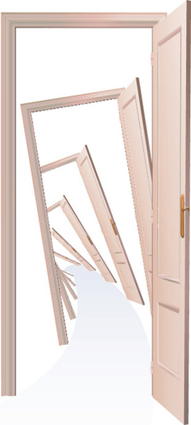 ドア モデル背景アートのベクトルの要素